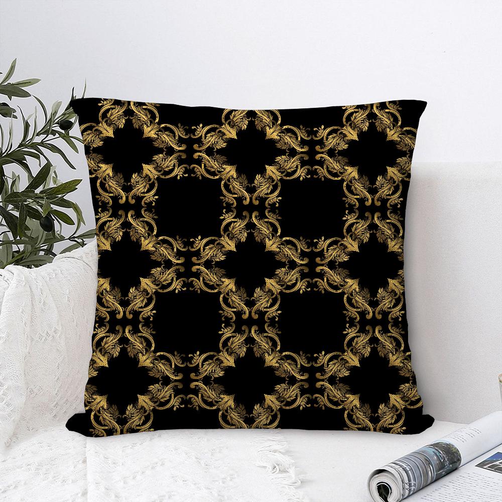 European Style Geometric Vine Pillow Case Plush Fabric Soft Pillowcase Double Sided Print Sofa Cushion Cover Throw Pillow Cover