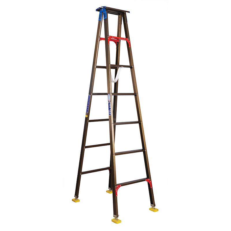 Industrial Hinged Ladder with Movable Feet, Thickened Aluminum Alloy for Factory or Workshop Use
