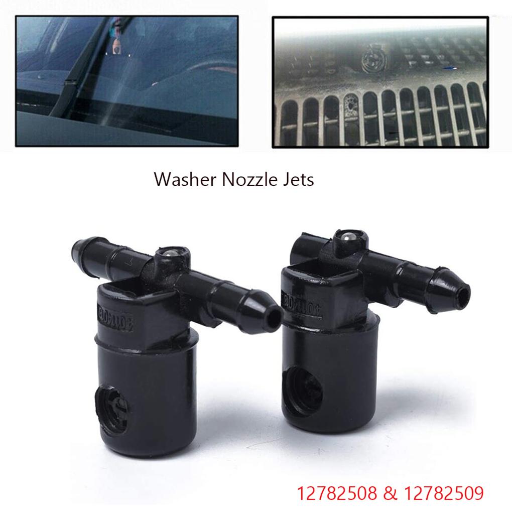 Pack of 2 Spray Windscreen Jet Nozzle Vehicle Truck Front Windshield Washer Wiper Nozzles Replacement Parts Accessories