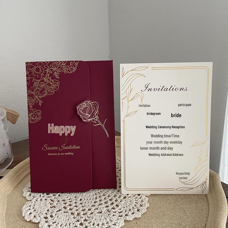 

2025 High-End Paper Wedding Invitation Card – New Style, Special Design
