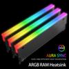 5V 3PIN ARGB DDR Memory RAM Cooler Aura Sync Memory Heat Sink with Thermal Silicone Pad for DDR2 DDR3 DDR4 DDR5 Desktop Computer