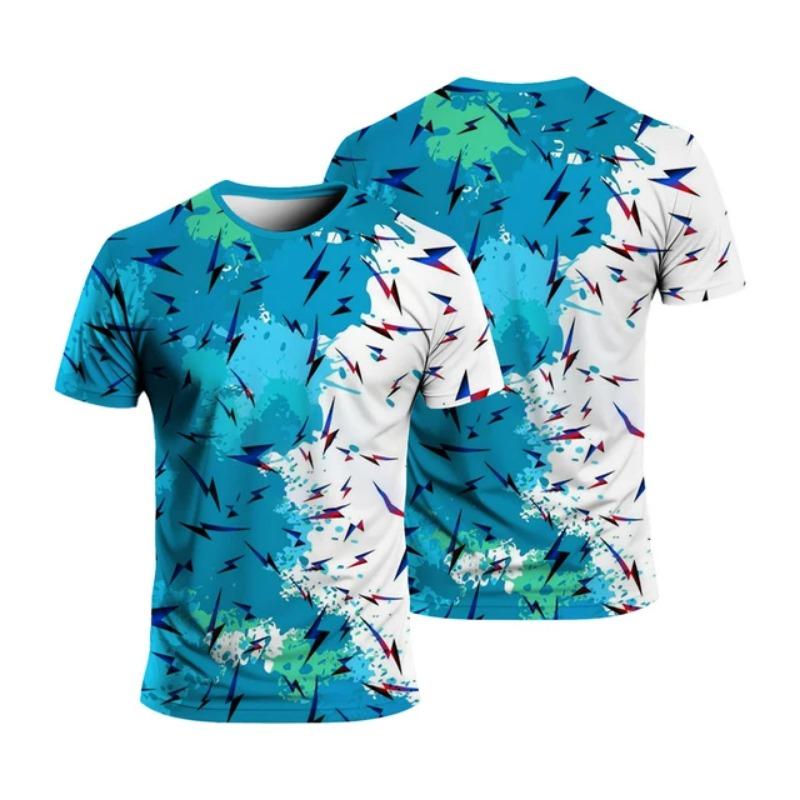 Summer 3D Printing Fashionable Summer Comfortable Breathable Quick Drying Unisex Sports T-shirt Comfortable Casual Daily Short Sleeved T-shirt