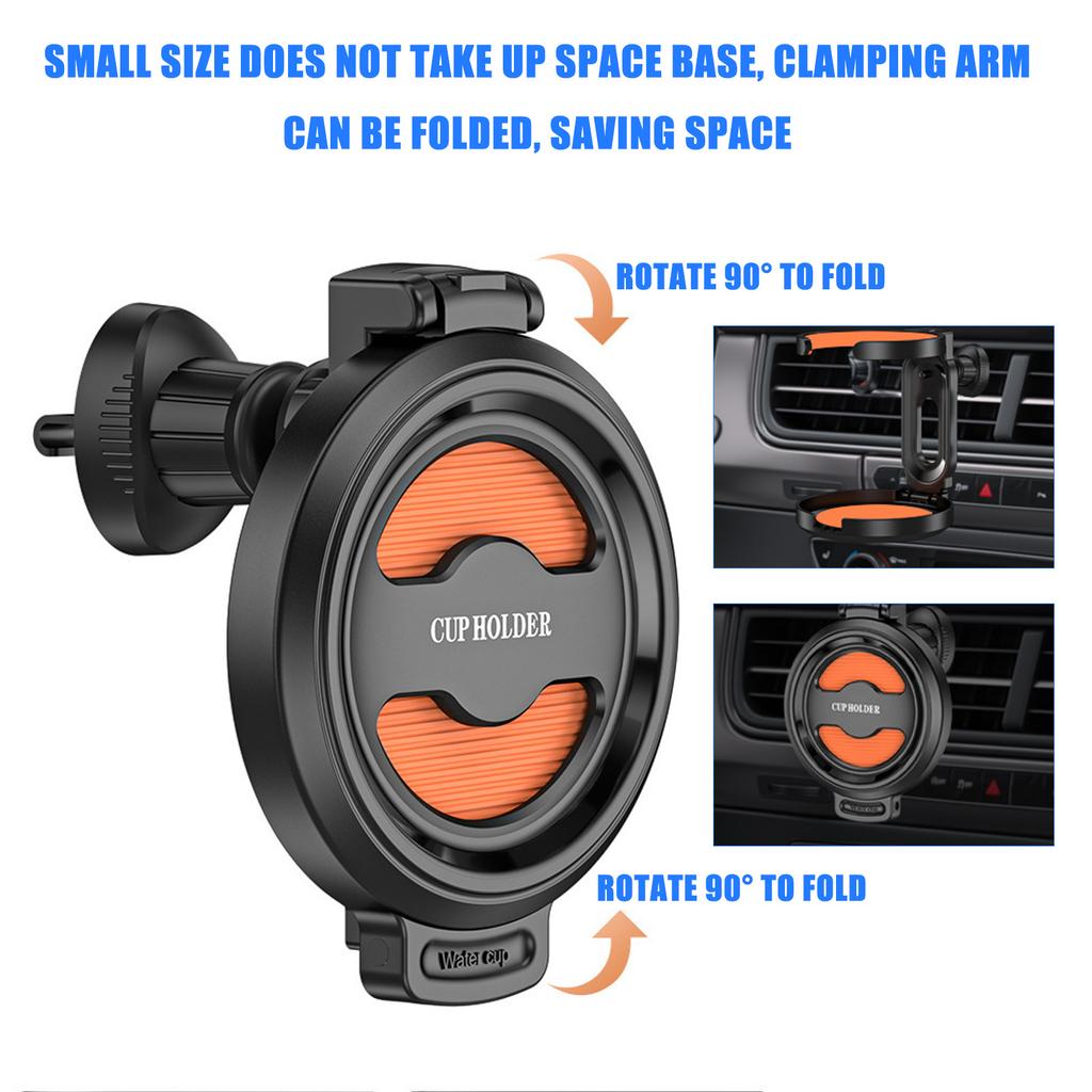 Foldable Car Air Ventilation Beverage Storage Drink Holder Water Cup Bracket Space Saving Design for Commuters Traveler
