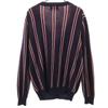 Fred Perry Stripe Long Sleeve V Neck Cardigan S Navy System Men's Used