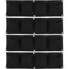 4Pcs 4 Pocket Felt Vertical Wall Garden Planter Plant Grow Bag Reusable Wall Mounted Planting Growing Bag for Flower Vegetable(Black)