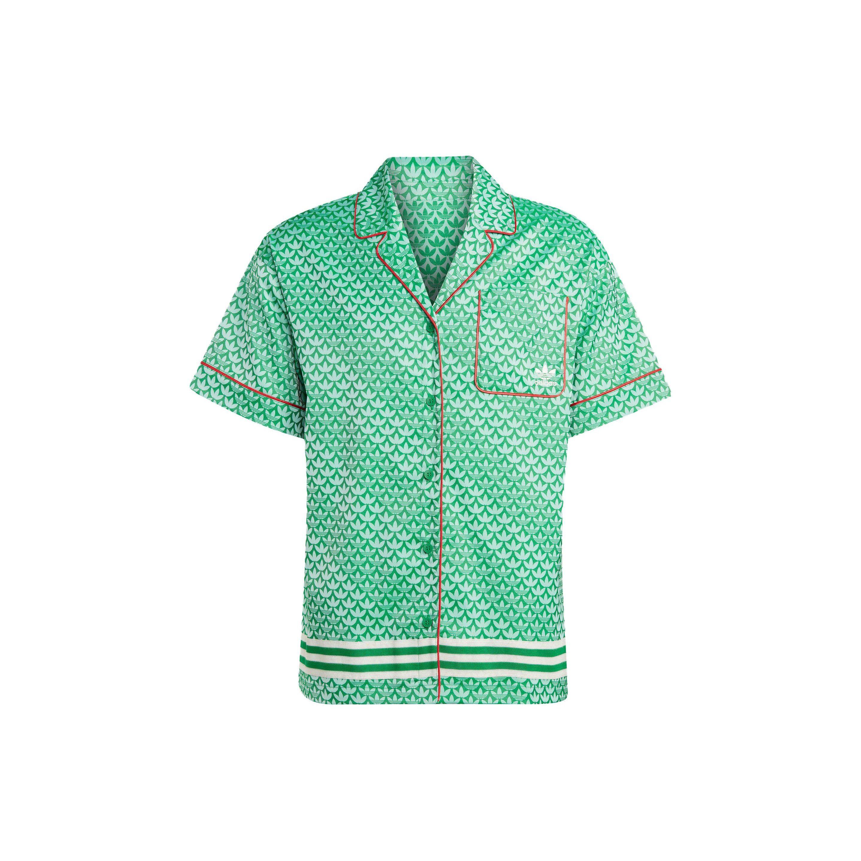 Adidas Originals Adicolor 70s Satin Shirt Green Unisex IK7880 S