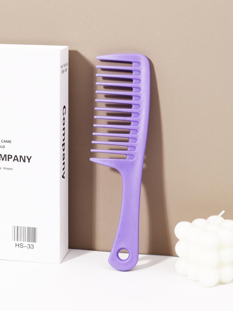 Wide tooth anti-static plastic comb,ergonomic handle,plastic bristle combing comb,suitable for various hair types