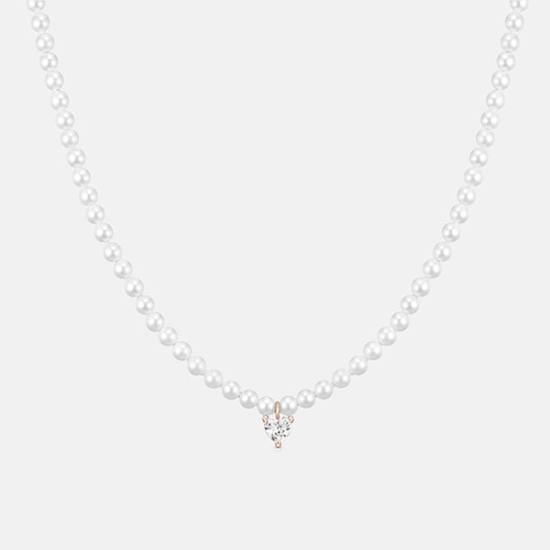 

METROCITY JEWELRY René Perla Sterling Silver Rose Necklace A243SN9102RPA 45cm