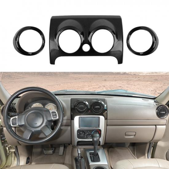 3Pc Console AC Air Conditioner Panel Frame Cover Trim for Jeep Liberty 1999-2006