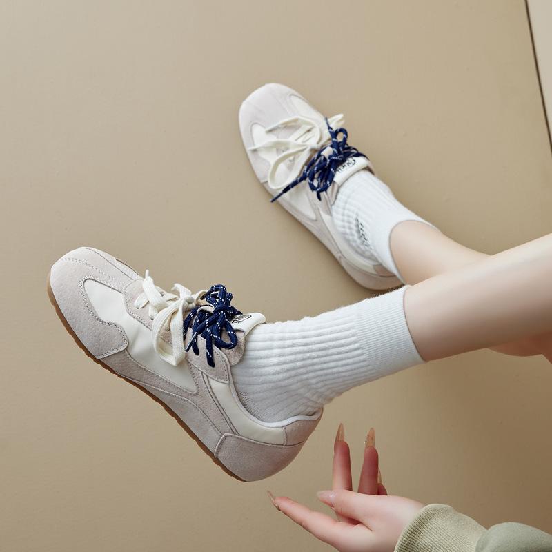 Retro Inner Height Increase Mandarin Duck Shoelaces Women's New Soft-soled Casual Shoes Sports