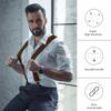 5cm Wide X-Type Suspenders Solid Color Elastic Pants Braces Simple Adjustable Suspenders  Business
