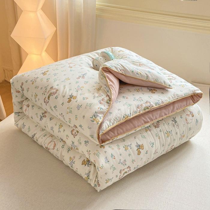 Printed Class A Raw Cotton Soybean Quilt Thickened Spring And Autumn Quilt Soybean Fiber Winter Quilt