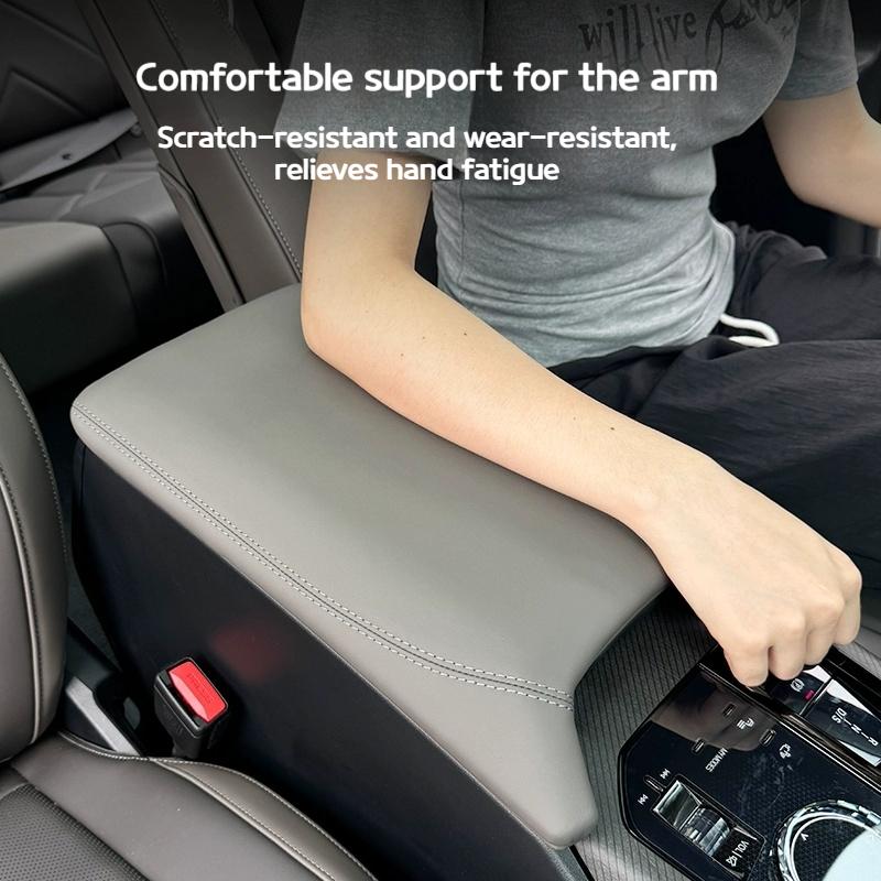 Car Leather Center Control Armrest Box Cover Trim Frame  Handrest Protection Trim For BMW X3 G45 2025  Internal Accessories