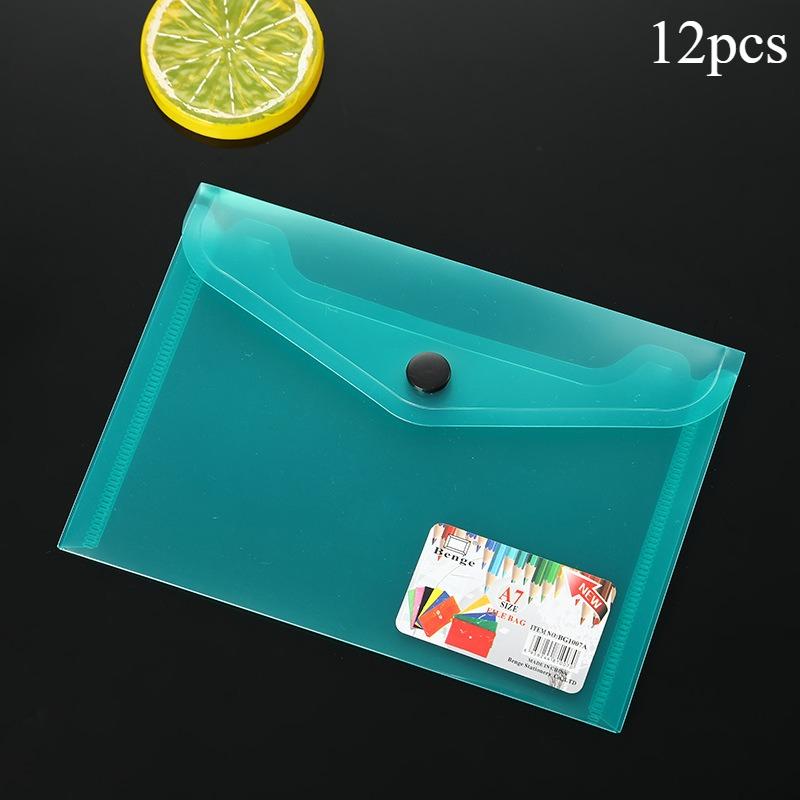 

12 шт. Цветные прозрачные папки-файлы формата А7, прозрачные пакеты для документов, пластиковые карманы для файлов, органайзер для бумаг для офиса, школы, дома