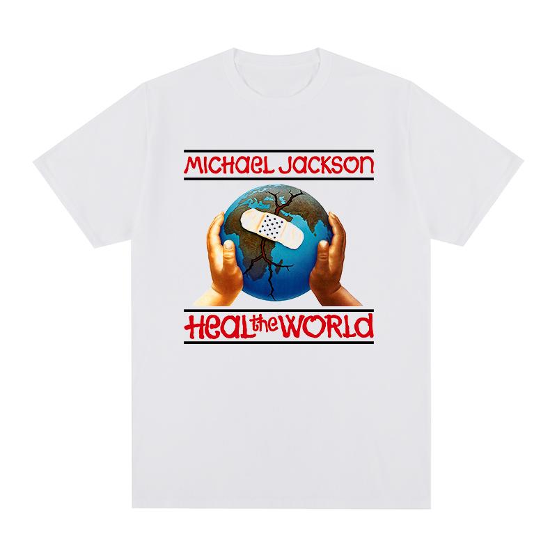 Heal the World Michael Jackson Vintage Pop Tshirt Cotton Men T shirt New Tee Tshirt Womens Tops S