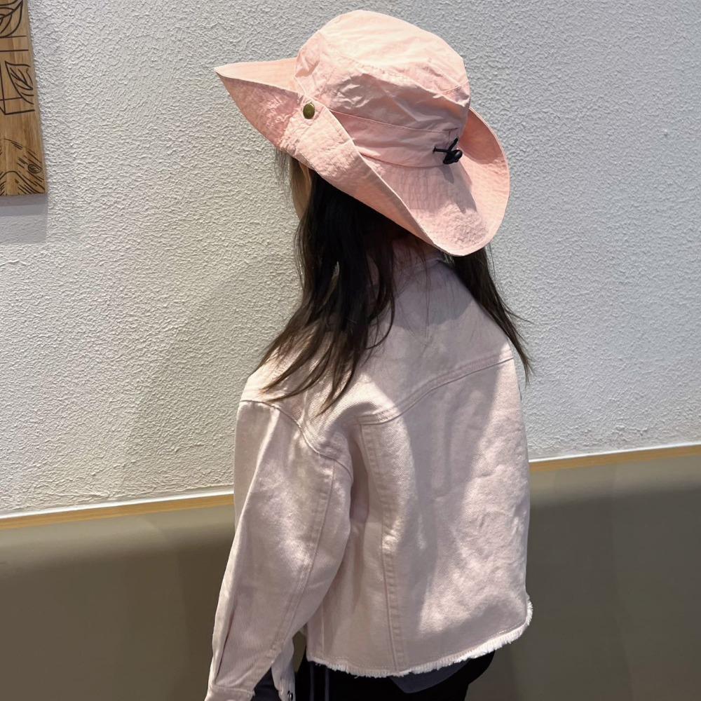 Drawstring Children's Fishmen Hat Quick-dry Kid Summer Sun Hat Candy Color Bucket Hat Outdoor
