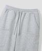 AGOD (Fleece-Lined) Side Big Pocket Wide Sweatpants [Heather Grey]