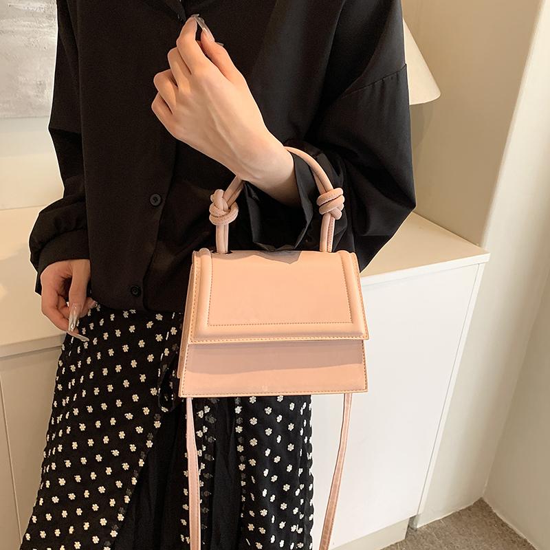 Eine stilvolle einfarbige PU-Material Damen-Schultertasche Handtasche, eine Vielzahl von Macaron-Farben, zart und klein, neu