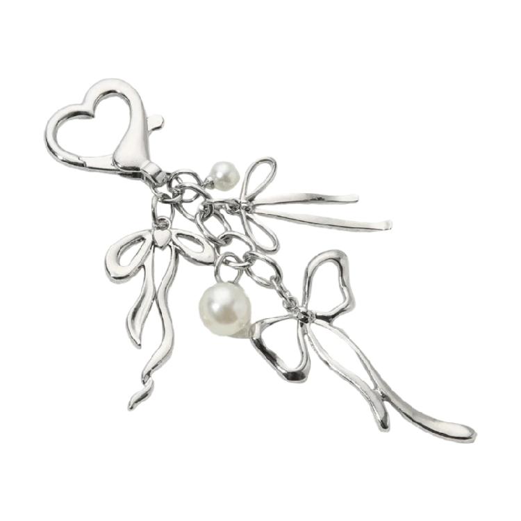 Kluczyki z kokardkami i perłami Zawieszki do torebki Breloczki do kluczy samochodowych Zawieszki do torebki Akcesoria do portmonetki Plecaka Dekoracje Prezenty na Walentynki