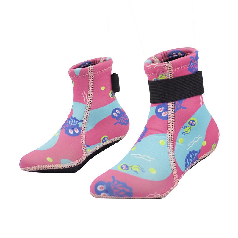 

Дитячі протиковзкі шкарпетки для дайвінгу OBEESI - Професійне взуття для плавання та аквапарку 27-30 рожевий