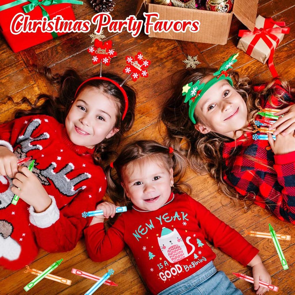 DERAYEE 36Pcs Christmas Bubble Wands for Kids Bulk, Xmas Mini Bubbles Party Favors Christma Toys Gift for Boys Girls Christmas Classroom Awards,