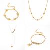 Minimalist Stainless Steel Jewelry Set With Geometric Shapes For Women And Men