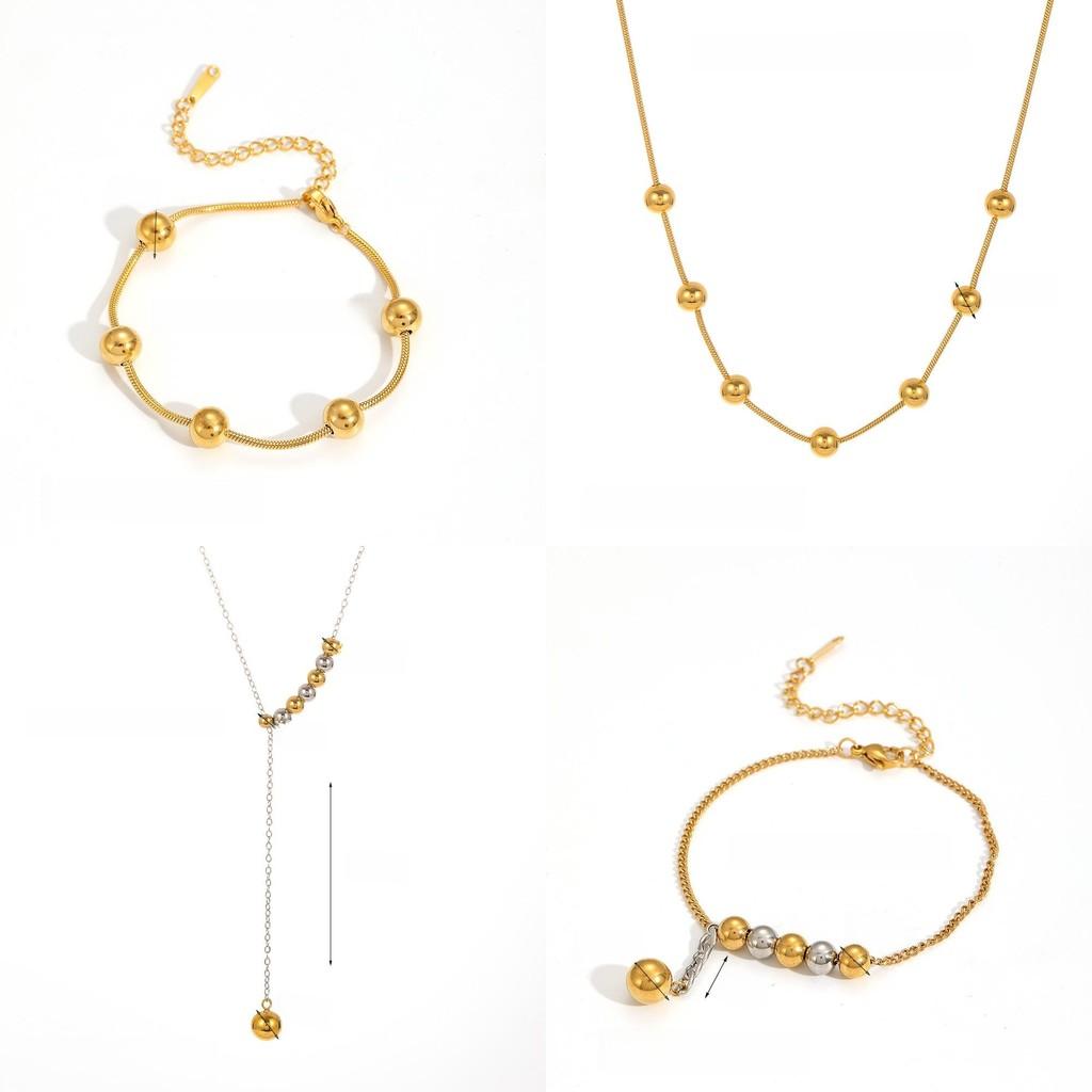Minimalist Stainless Steel Jewelry Set With Geometric Shapes For Women And Men