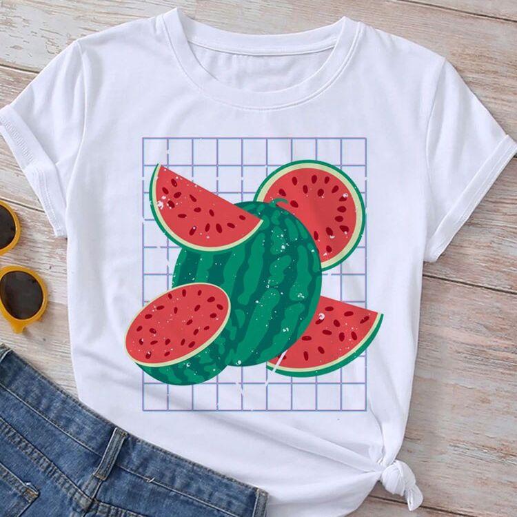 Nowy Damski T-Shirt Modne Bluzki Lato Koszulki z Nadrukiem Damskie Krótki Rękaw Casualowe T-Shirty Pani Dziewczyny Streetwear