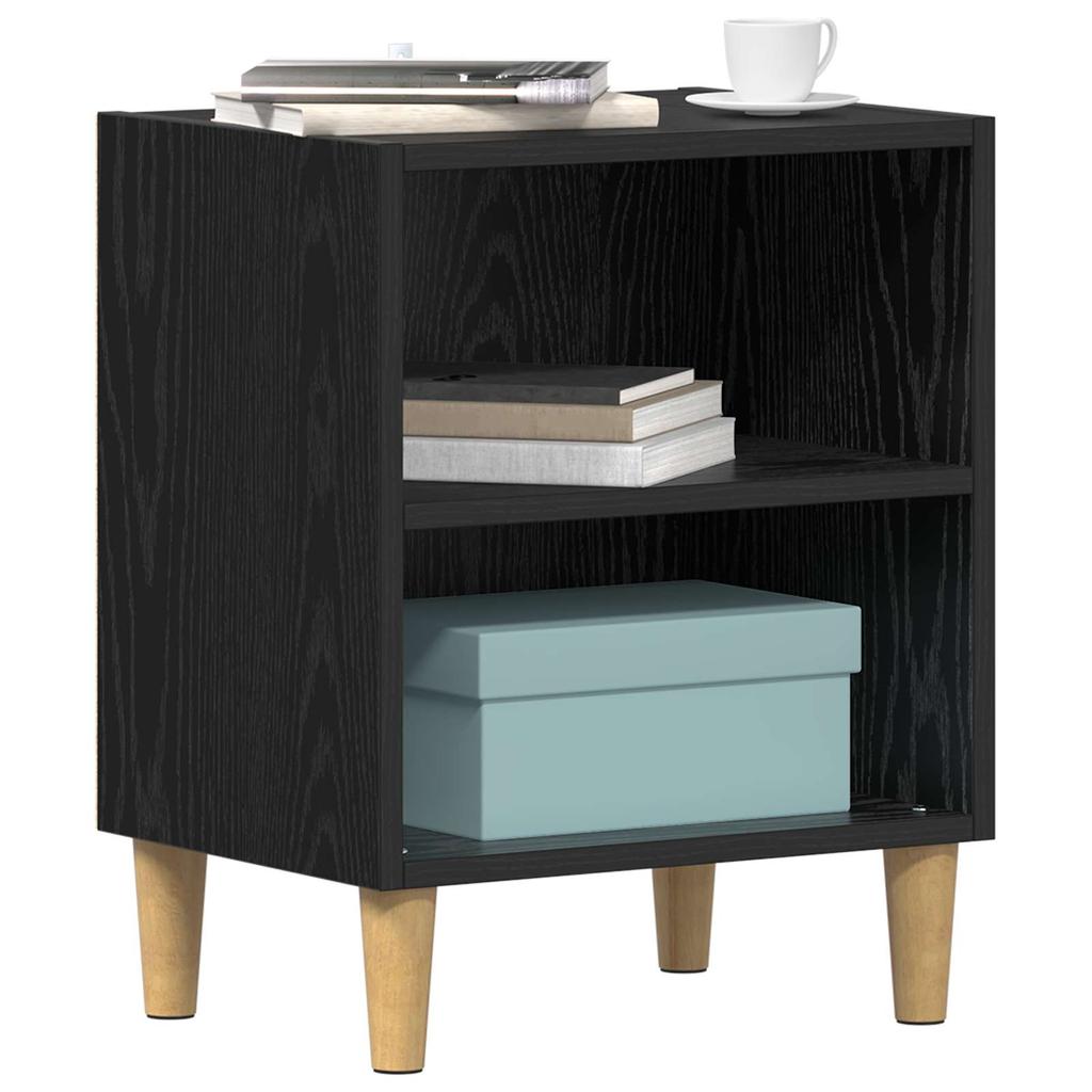Bedside Cabinet 2 pcs Black Oak Effect 40 x 30 x 50 cm