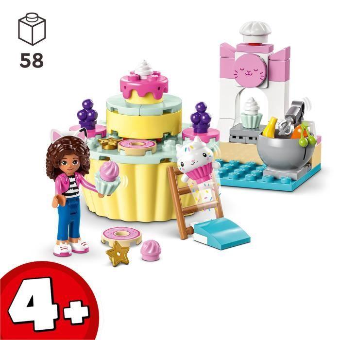 Lego® gabby et la maison magique 10785 praline et p’tichou s’amusent, jouet avec figurines chat