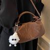 Fashionable Handbag Small Shoulder Bag Pleated Small Square Bag Simple and Stylish Single-shoulder Crossbody Bag