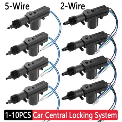 1-10 adet Kapı Güç Merkezi Kilit 12V 2/5 Kablo Aktüatör Otomatik Araç Uzaktan Merkezi Kilit Sistemi Motor Araba Alarm Güvenlik Sistemi
