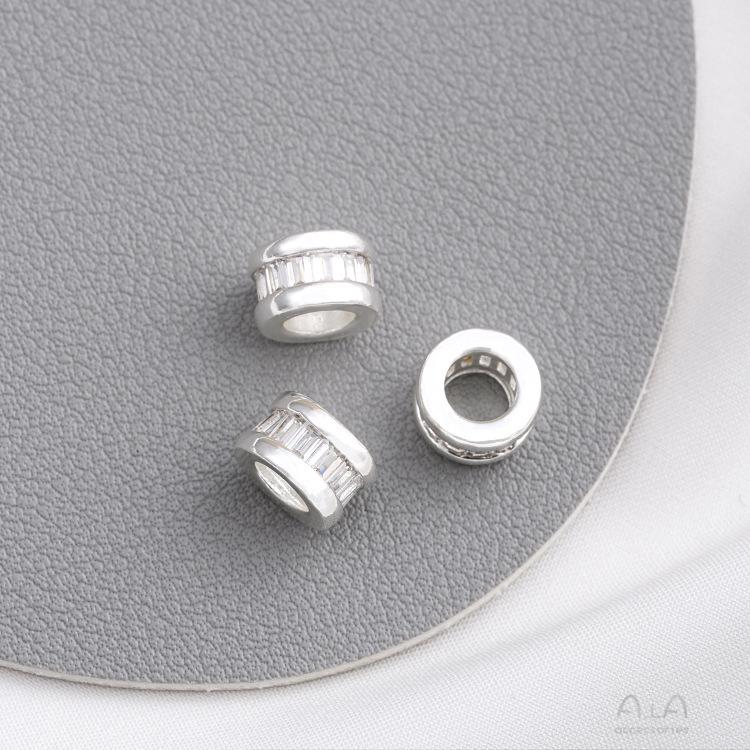 14K Gold-Plated Zircon Spacer Beads for DIY Jewelry