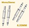 6.35mm Audio Plug TS Mono TRS Stereo Male Connector with Solder Terminals for Guitar Microphone and Speaker Cable