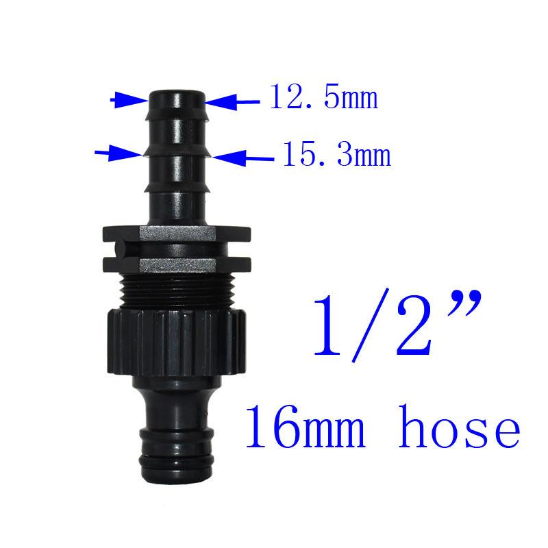 

Irrigation water connectors 1/2 hose connector 3/4 1 hose adapter irrigation tap fittings quick fitting adapter 2pcs