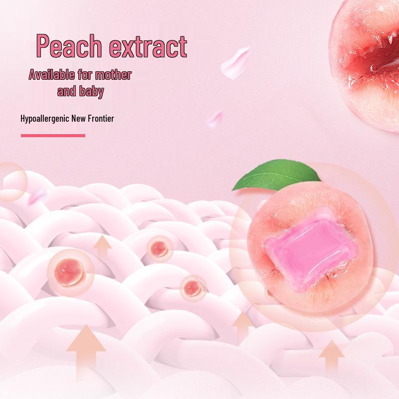 Peach-Scented Laundry Pods, 20-Count: Detergent Beads for Stain Removal and Fresh Fragrance
