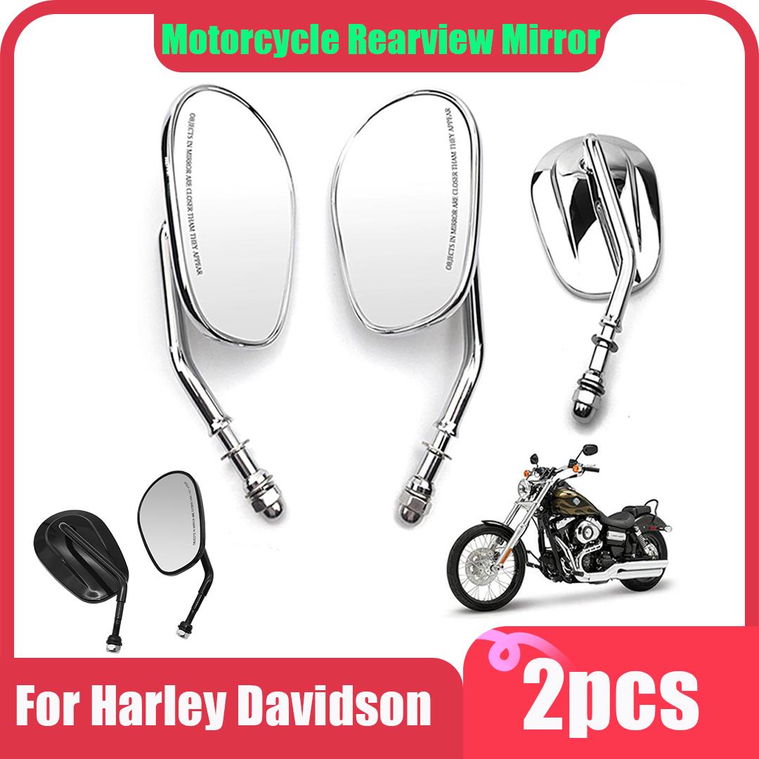 

2 шт./пара боковое зеркало заднего вида для мотоцикла Harley Davidson Dyna Sportster Softail Touring Electra Glide Ultra Street чёрный