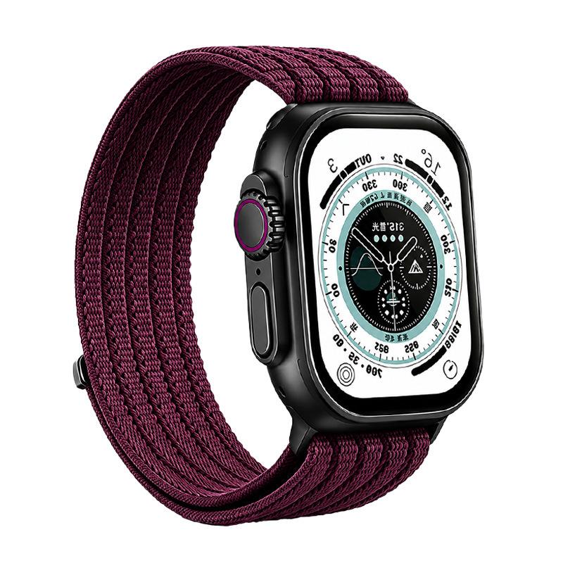 Premium Nylon Braided Hook & Loop Strap, Cloud Soft Breathable Watch Band for Apple iWatch Series 1-11