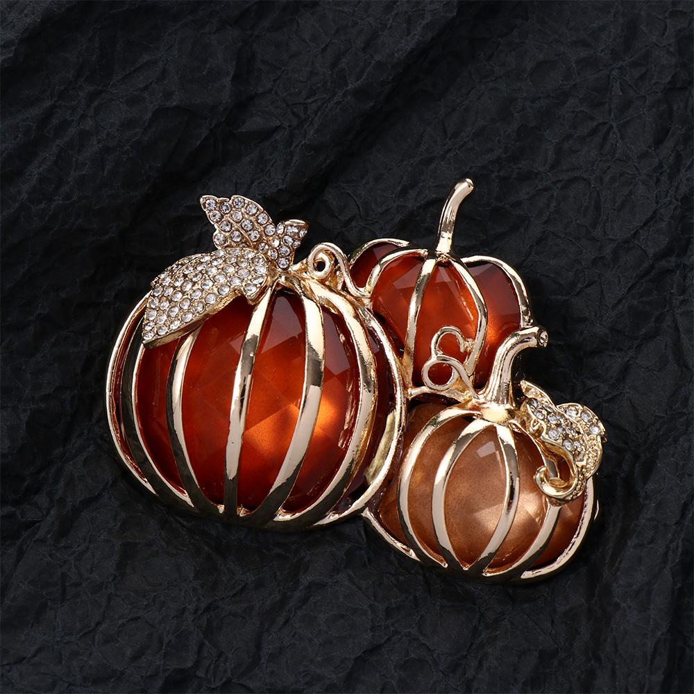 High End Creative Fashion Jewelry Halloween Festival Women Brooch Pumpkin Lapel Pins Suit Brooch Corsage Pin
