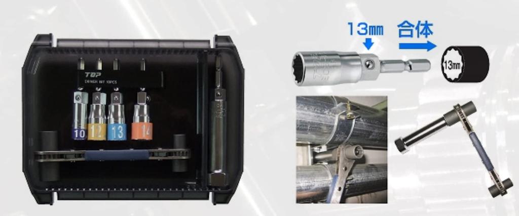 TOP Industrial Ratchet 4 Plate Ratchet Case Final Electrical Made In Japan (TOP) Multi-Socket Set, Sizes, Set, 20° Feed, Raceway, Included,