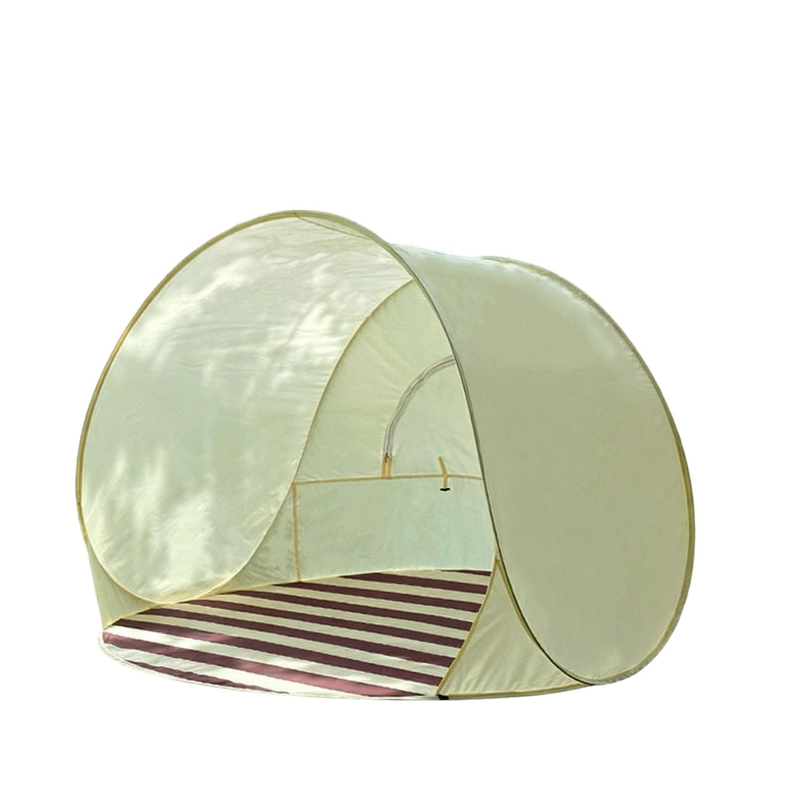 

Portable Quick Open Beach Tent for Outdoor Camping 3-4 Person Large Space Sunshade Waterproof Foldable Shelter with Carry Bag One Size