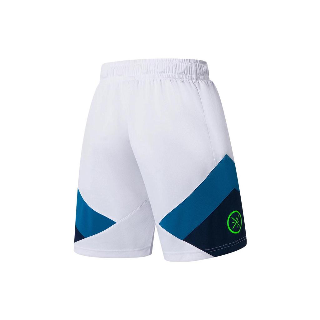 Li-Ning Wade Series Contrast Letter Print Straight Casual Shorts Men Bottoms Gem-Blue AAPS041-10