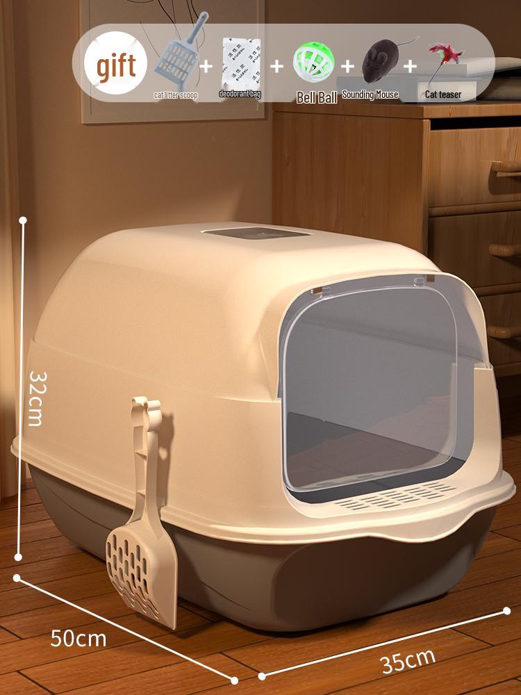 

Закрытый кошачий лоток с защитой от запаха, защитой от выноса на лапах и защитой от брызг Default