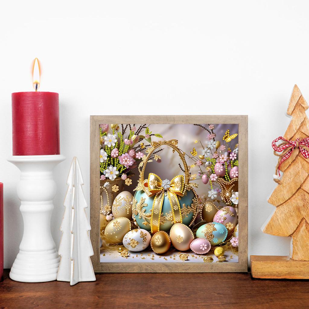 Easter Special Shaped 5D DIY Partial Drill Diamonds Paintings Gem Art for Adults DIY Gift Home Decor Crystal Diamond Art 30x30cm
