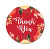 Darling Souvenir 45 Pcs Round Floral Border Black Thank You Stickers Wedding Envelope Seal-1.6