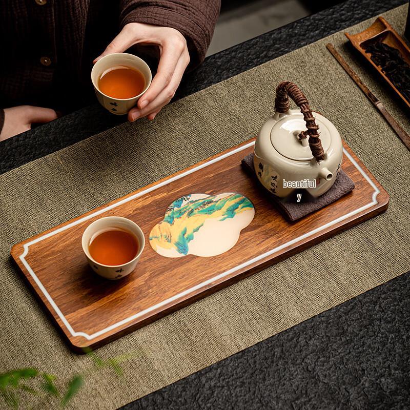 Chinese Style Minimalist Bamboo Tea Tray