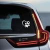 Love Heart Dog Paw Footprint Highly Reflective Sticker For Car Window Bumper Night Driving Warning Sign Reflector Animal Decal