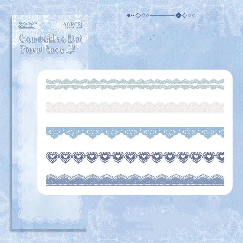 30 Stück/Beutel Florale Spitze Skalierbare Scrapbooking-Aufkleber PET Transparente Abziehbilder für DIY Handkonto Handyhülle Spiegel Bastelarbeiten