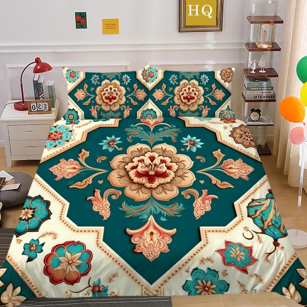 Bedding Cover Set High Quality Paisley Printing Children Bedspread Double Size Polyester Home Textiles