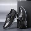 Leather Men Casual Shoes Classical Brand Mens Loafers Moccasins Breathable Slip On Black Driving Shoes Big Size